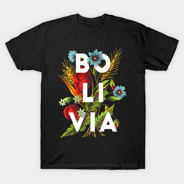 Bolivia Proud Flag, Bolivia gift heritage, Bolivian girl Boy Friend boliviano T-Shirt by JayD World